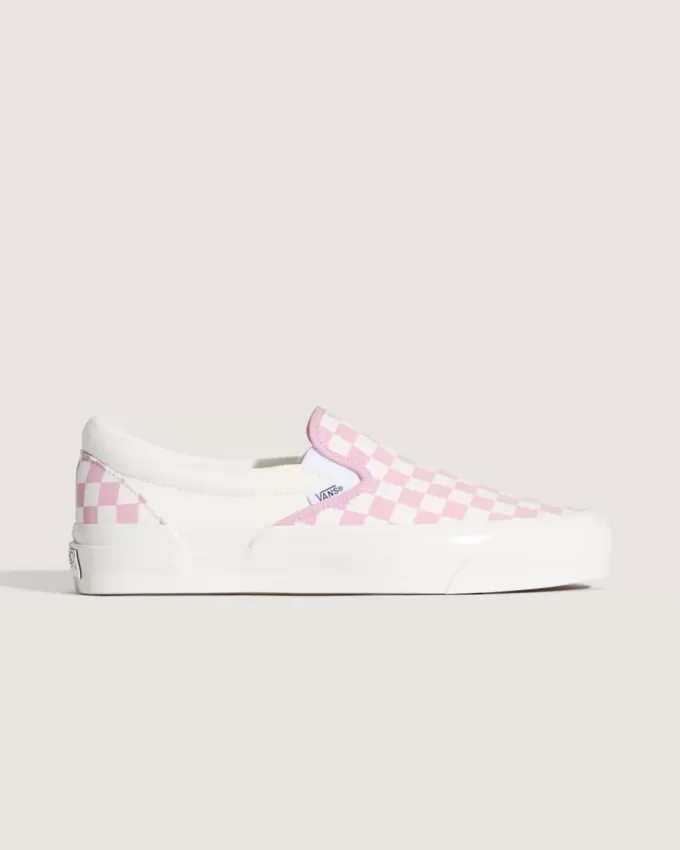 Zapato clásico premium sin cordones con diseño de cuadros