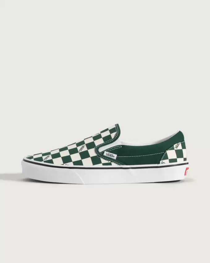 Zapato clásico sin cordones con diseño de cuadros