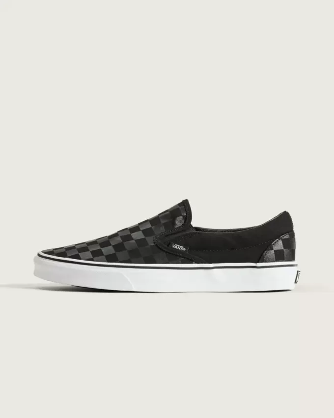 Zapato clásico sin cordones con diseño de cuadros