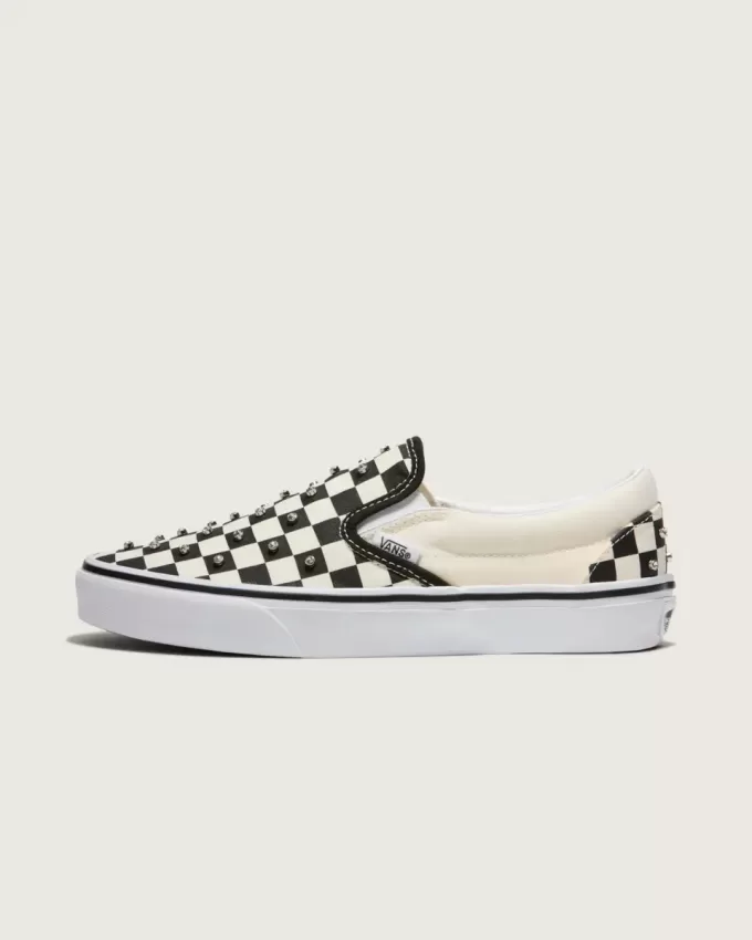 Zapato clásico sin cordones con diseño de cuadros