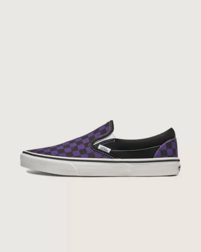 Zapato clásico sin cordones con diseño de cuadros