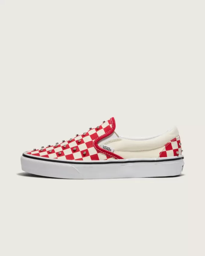 Zapato clásico sin cordones con diseño de cuadros