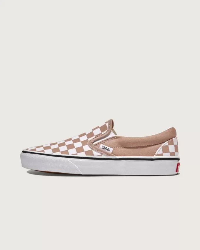 Zapato clásico sin cordones con diseño de cuadros