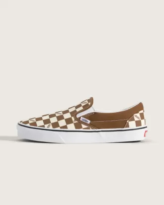 Zapato clásico sin cordones con diseño de cuadros