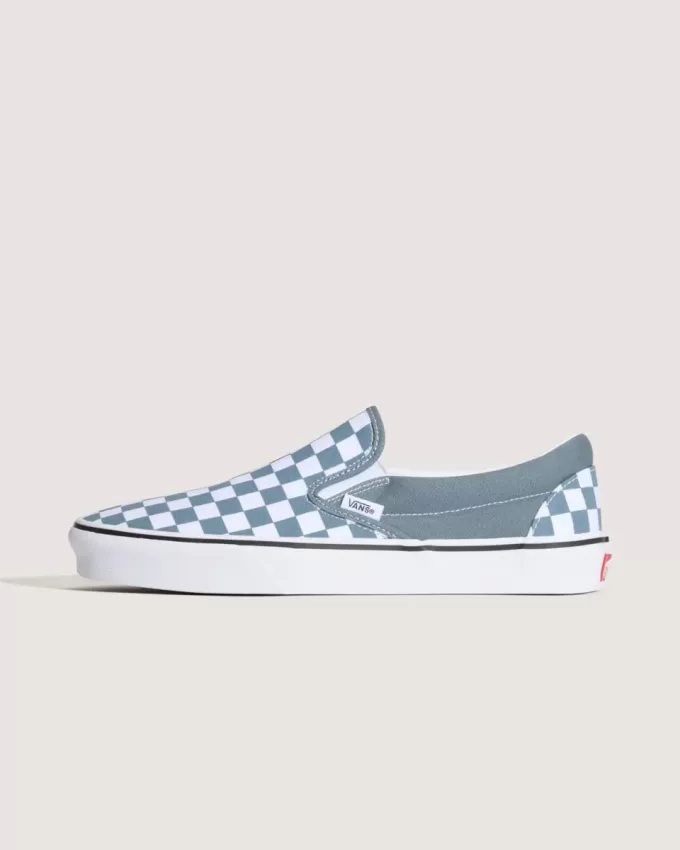 Zapato clásico sin cordones con diseño de cuadros