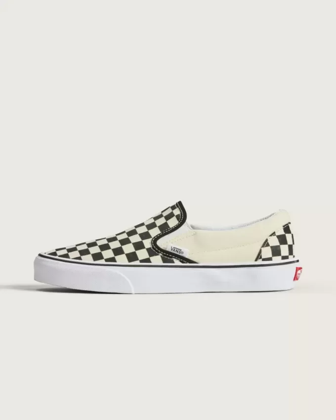 Zapato clásico sin cordones con diseño de cuadros