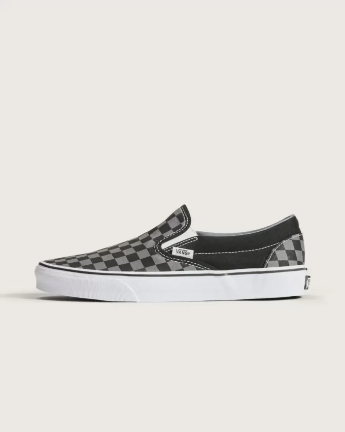 Zapato clásico sin cordones con diseño de cuadros