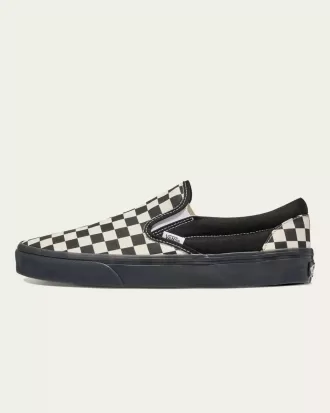 Zapato clásico sin cordones con diseño de cuadros