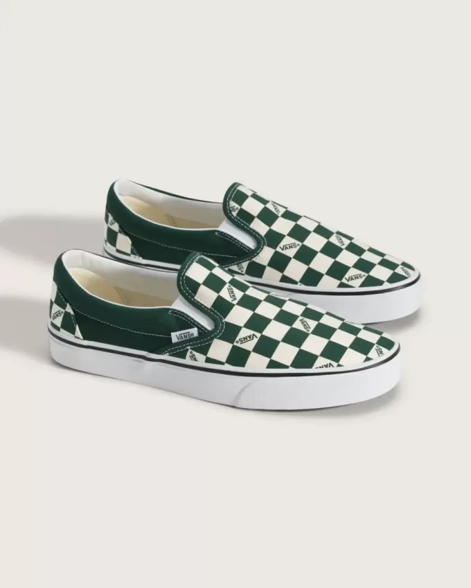 Zapato clásico sin cordones con diseño de cuadros