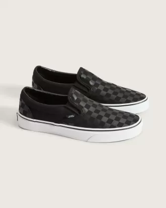 Zapato clásico sin cordones con diseño de cuadros