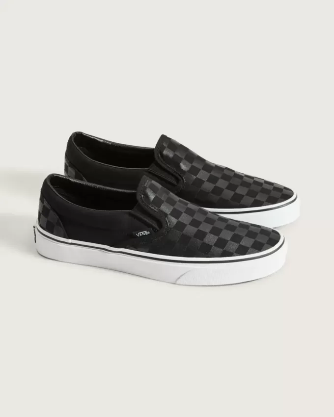 Zapato clásico sin cordones con diseño de cuadros