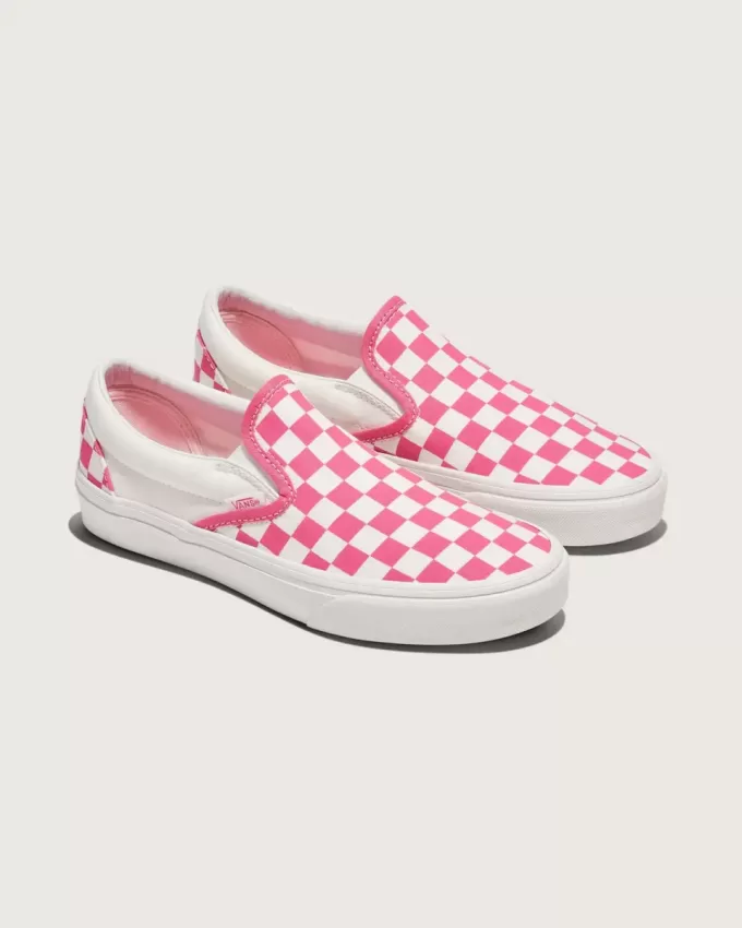 Zapato clásico sin cordones con diseño de cuadros