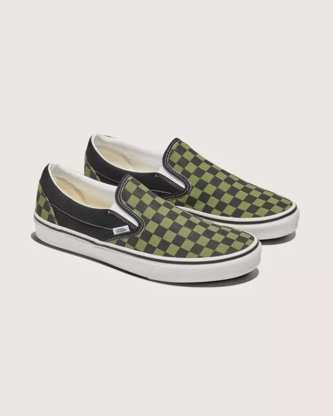 Zapato clásico sin cordones con diseño de cuadros