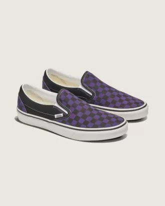 Zapato clásico sin cordones con diseño de cuadros