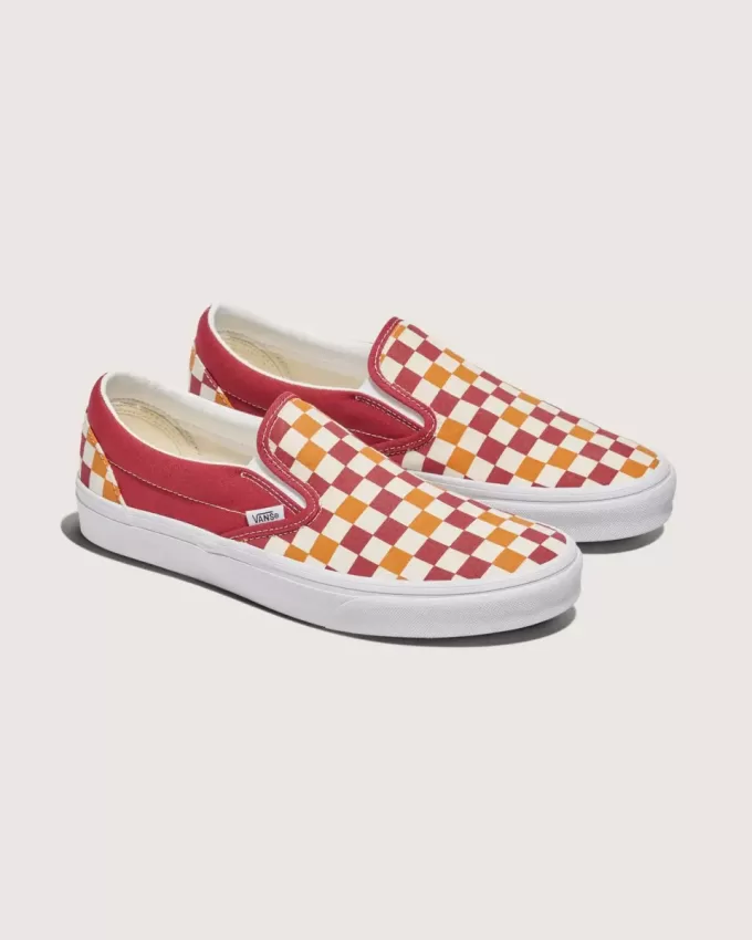 Zapato clásico sin cordones con diseño de cuadros