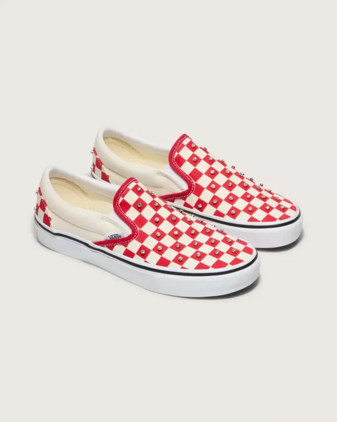 Zapato clásico sin cordones con diseño de cuadros
