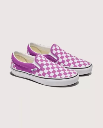 Zapato clásico sin cordones con diseño de cuadros