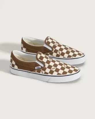 Zapato clásico sin cordones con diseño de cuadros