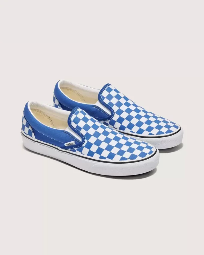 Zapato clásico sin cordones con diseño de cuadros