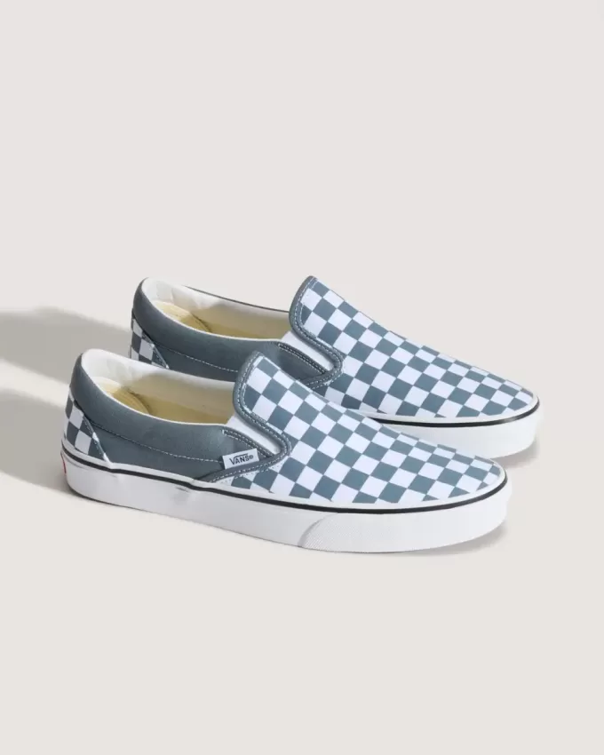 Zapato clásico sin cordones con diseño de cuadros