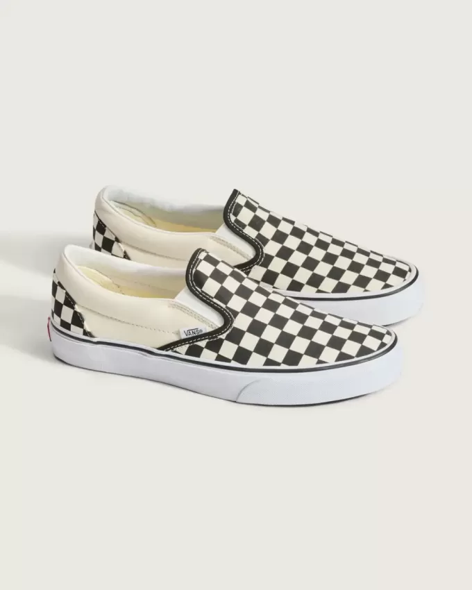 Zapato clásico sin cordones con diseño de cuadros