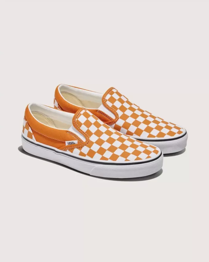 Zapato clásico sin cordones con diseño de cuadros