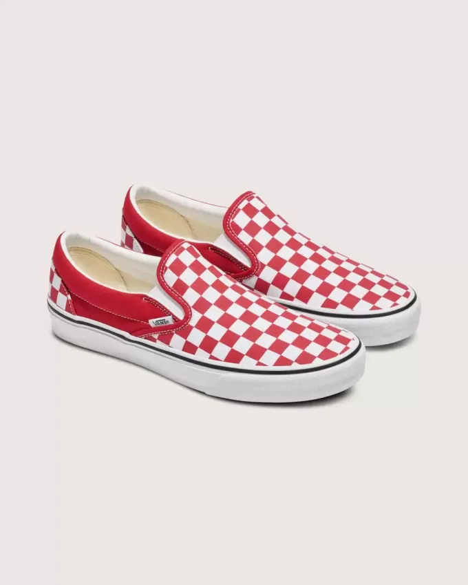 Zapato clásico sin cordones con diseño de cuadros