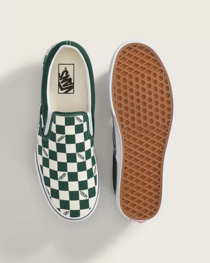 Zapato clásico sin cordones con diseño de cuadros