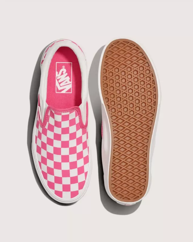 Zapato clásico sin cordones con diseño de cuadros