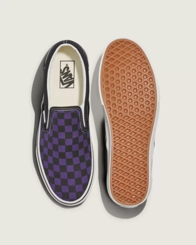 Zapato clásico sin cordones con diseño de cuadros