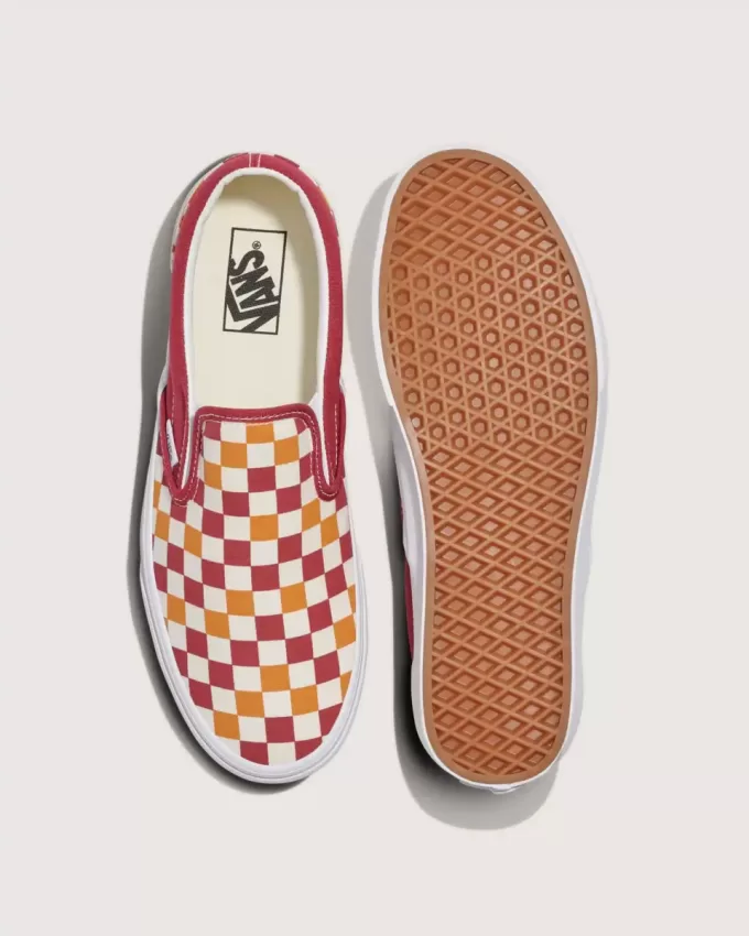Zapato clásico sin cordones con diseño de cuadros