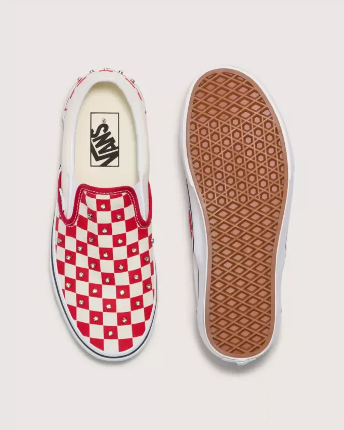 Zapato clásico sin cordones con diseño de cuadros