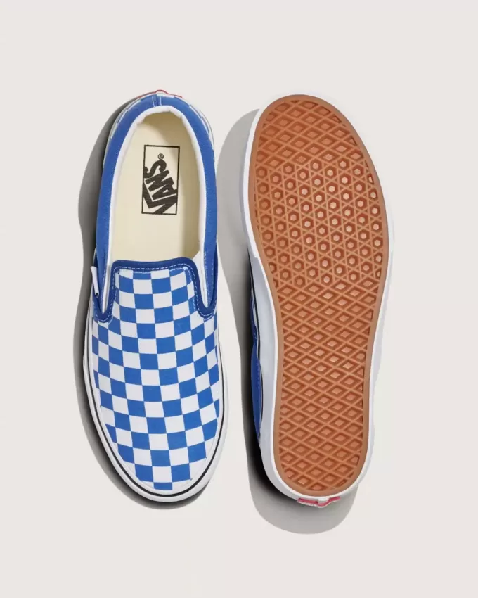 Zapato clásico sin cordones con diseño de cuadros