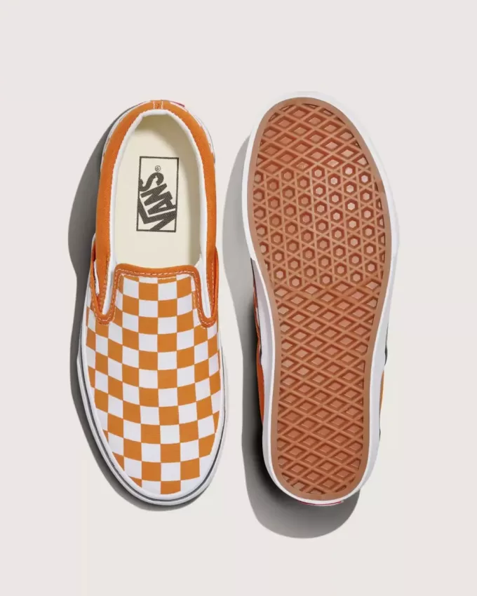 Zapato clásico sin cordones con diseño de cuadros