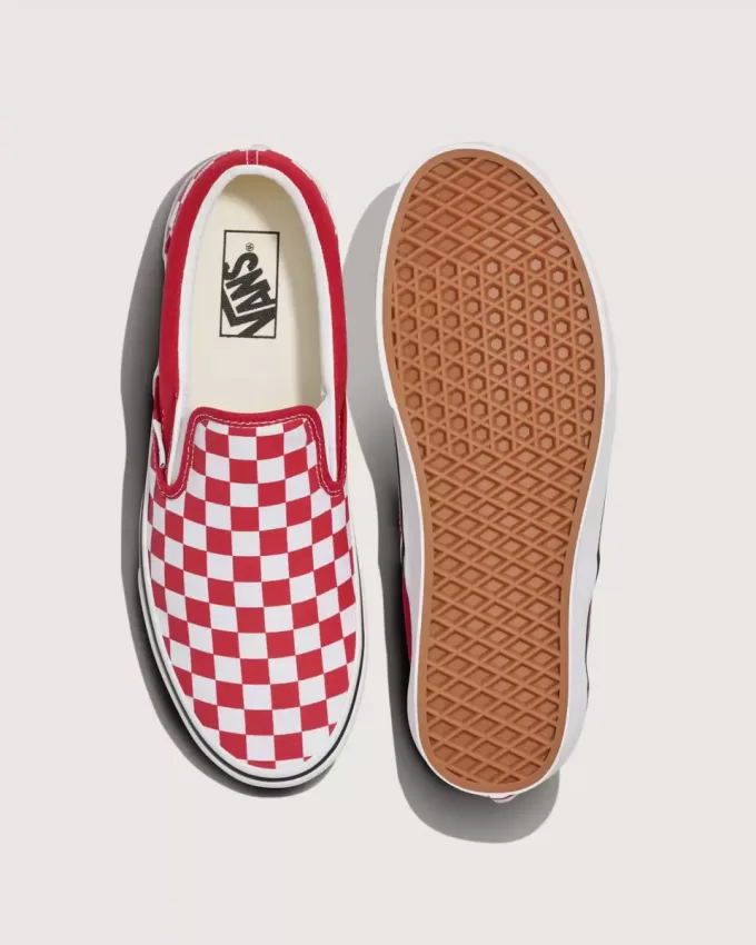 Zapato clásico sin cordones con diseño de cuadros