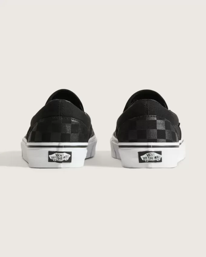 Zapato clásico sin cordones con diseño de cuadros