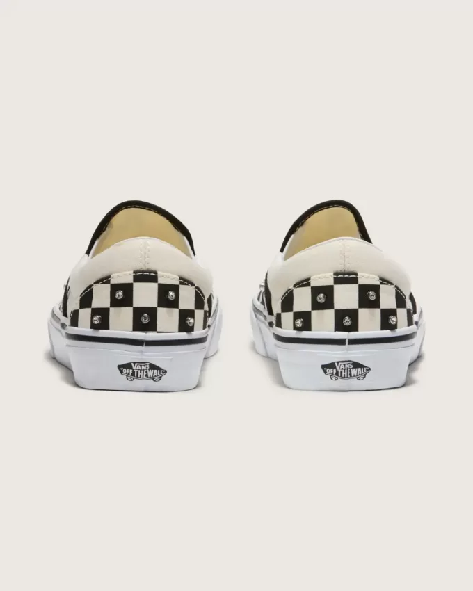 Zapato clásico sin cordones con diseño de cuadros