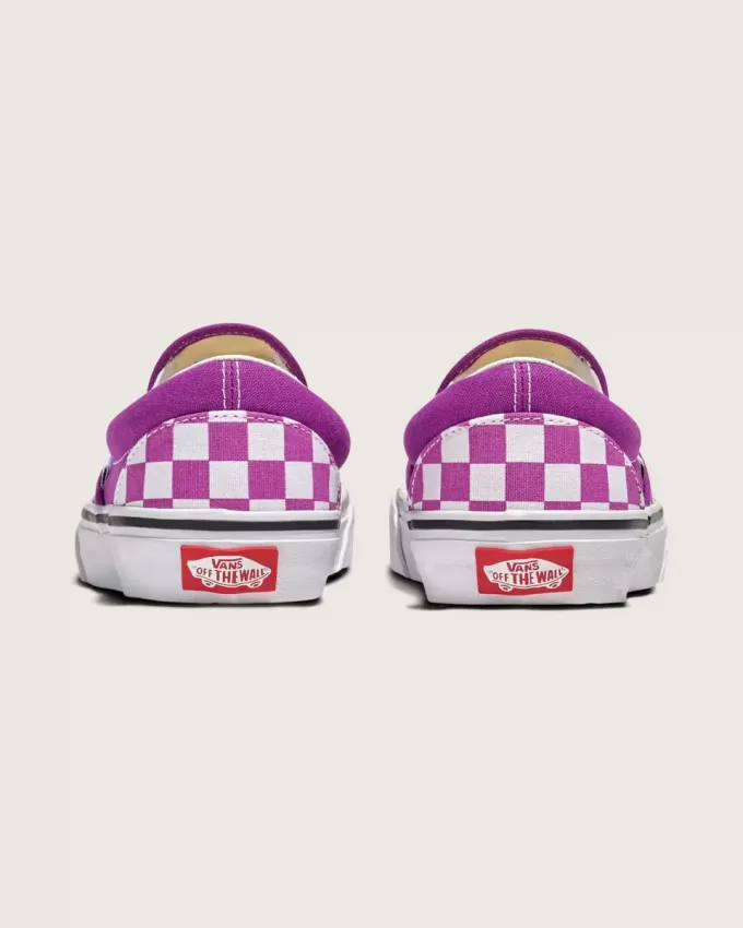 Zapato clásico sin cordones con diseño de cuadros