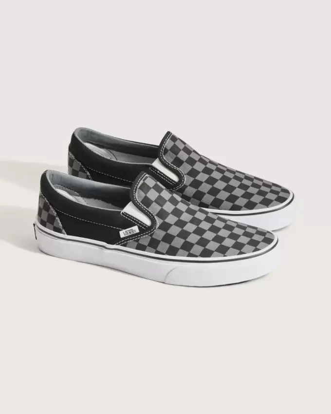 Zapato clásico sin cordones con diseño de cuadros