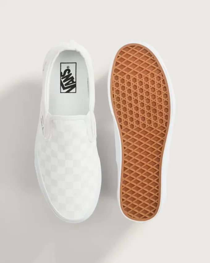 Zapato clásico sin cordones con diseño de cuadros