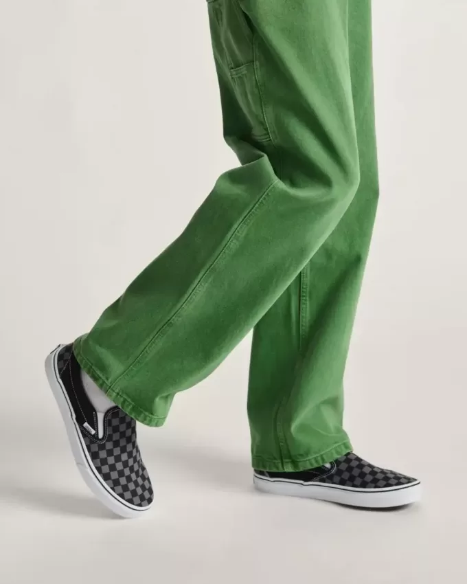 Zapato clásico sin cordones con diseño de cuadros