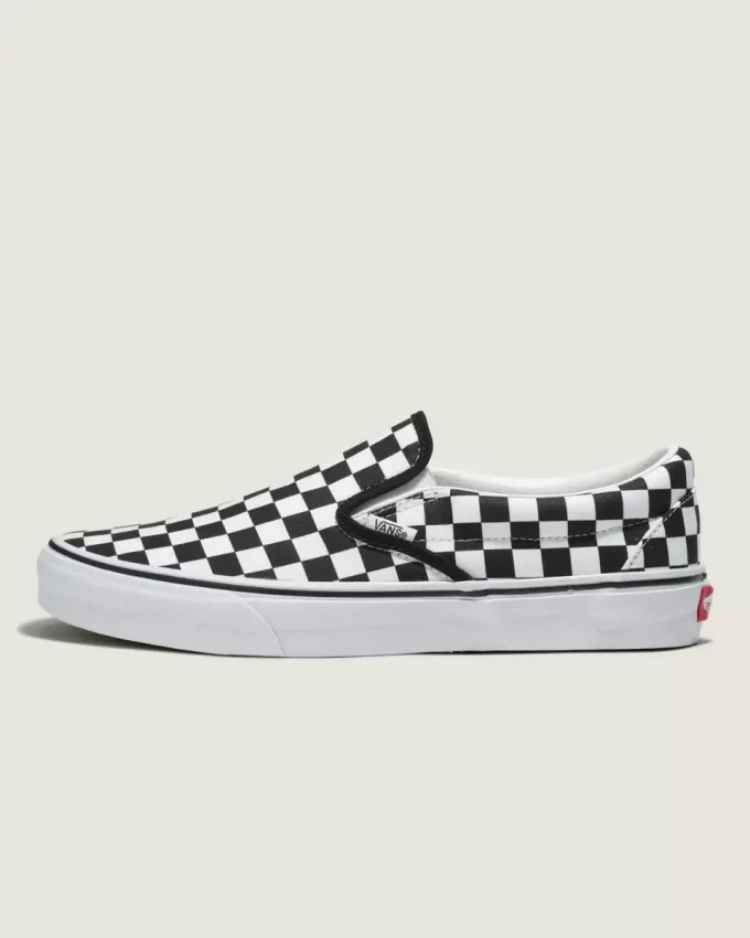Zapato clásico sin cordones con diseño de cuadros anchos Customs