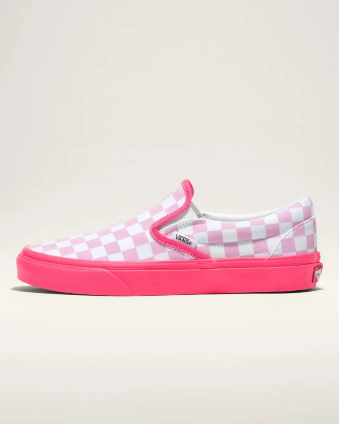 Zapato clásico sin cordones con diseño de cuadros anchos Customs
