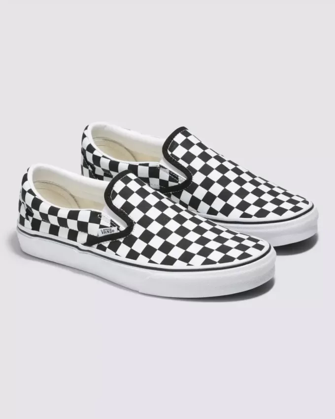 Zapato clásico sin cordones con diseño de cuadros anchos Customs