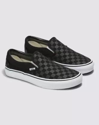 Zapato clásico sin cordones con diseño de cuadros anchos Customs