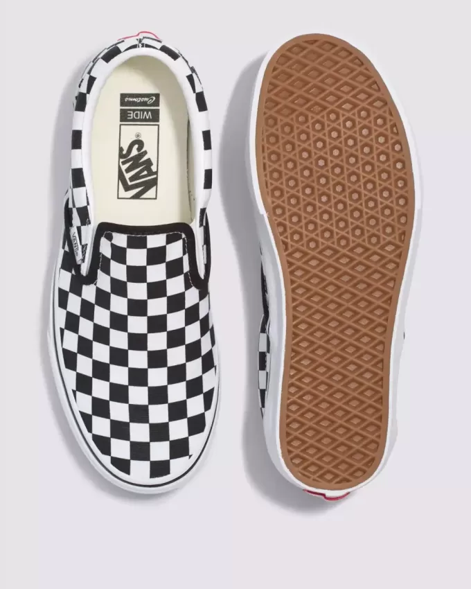 Zapato clásico sin cordones con diseño de cuadros anchos Customs