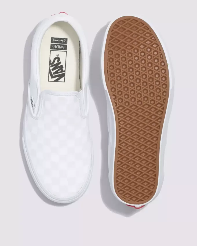 Zapato clásico sin cordones con diseño de cuadros anchos Customs