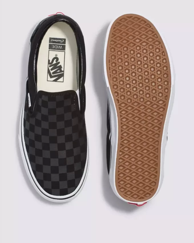Zapato clásico sin cordones con diseño de cuadros anchos Customs