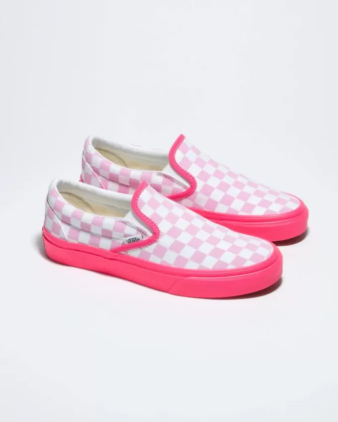 Zapato clásico sin cordones con diseño de cuadros anchos Customs