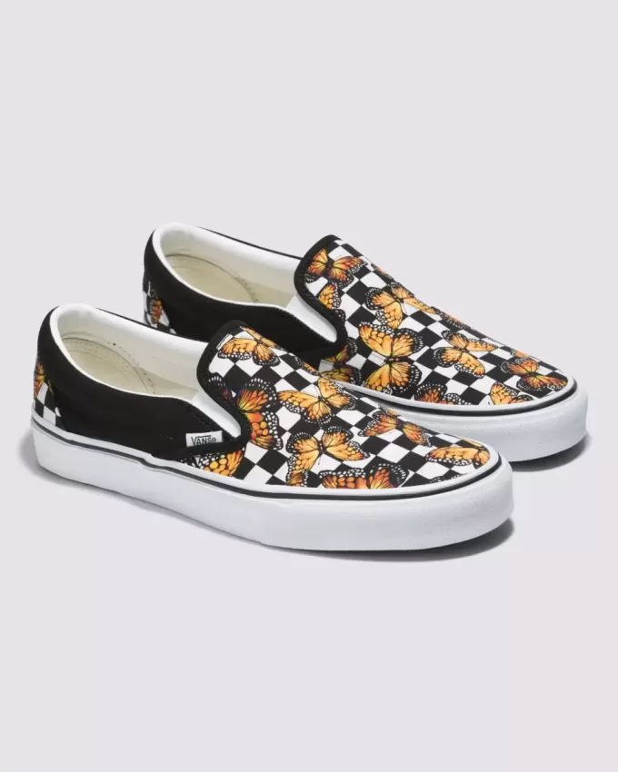 Zapato clásico sin cordones con diseño de cuadros Customs